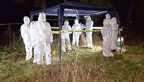 Nightime forensic exercise at Putteridge Bury campus